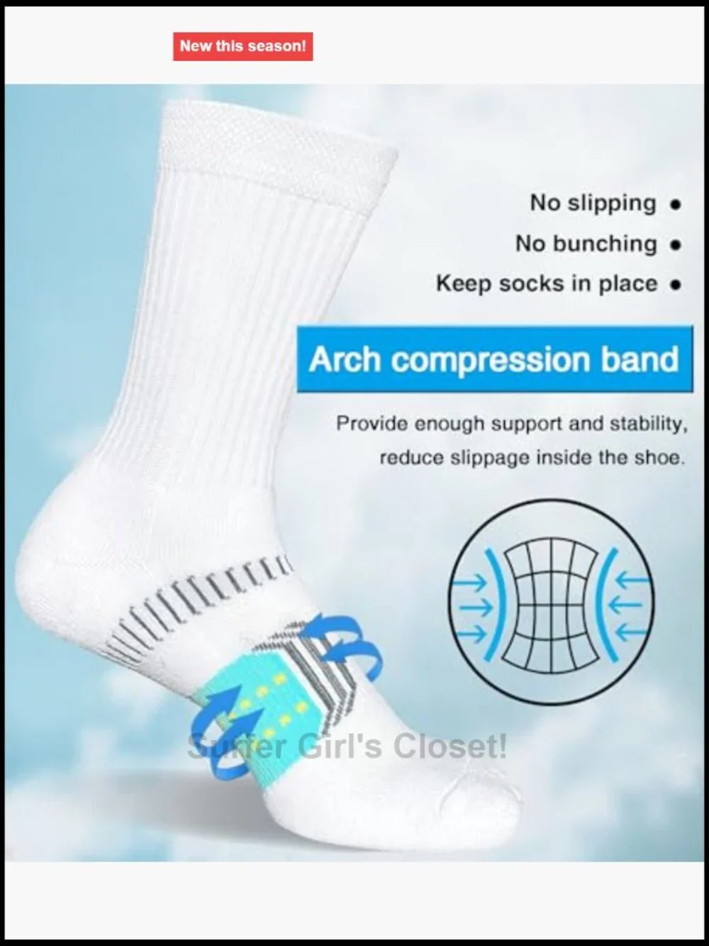 Womens Cushioned Breathable Athletic Running Crew Socks 5 Pairs